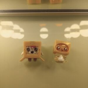 Lankybox lot 2 micro mystery figures clear invisible baby foxy and Justin boxy